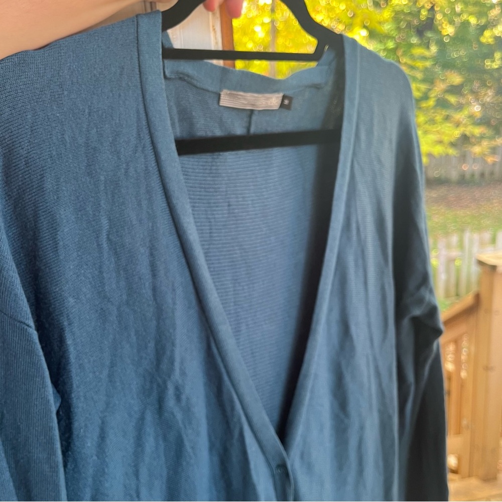 Elk the label teal high low cardigan